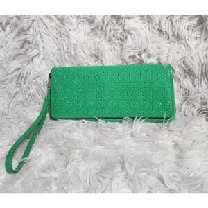 Vintage Women Patterned Green Purse/Wallet